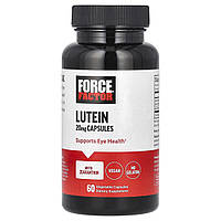 Force Factor, лютеїн, 20 мг, 60 рослинних капсул