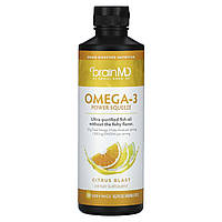 BrainMD, Omega-3 Power Squeeze, цитрусові, 477 г (15,2 рідк. унції)