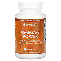 BrainMD, Омега-3, 60 капсул