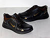 Кросівки чоловічі шкіряні класичні весна осінь чорні, фото 3