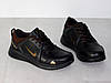 Кросівки чоловічі шкіряні класичні весна осінь чорні, фото 5