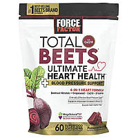 Force Factor, Total Beets® із коензимом Q10, гранатом, 60 м’яких жувальних таблеток із суперфудами