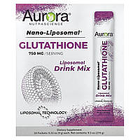 Aurora Nutrascience, Nano-Liposomal, глутатіон, ліпосомальна суміш для приготування напою, 750 мг, 30 пакетиків по 9 г (0,32