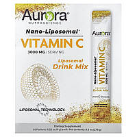 Aurora Nutrascience, Nano-Liposomal®, вітамін C, 3000 мг, 30 пакетиків по 9 г (0,32 унції)
