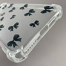 Чохол для Motorola G20 чохол з бронь кутами з принтом чорних бантиків на телефон моторола г20 прозорий q03v, фото 3