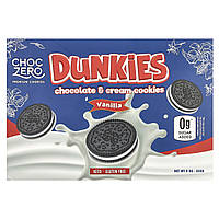 ChocZero, Dunkies, печиво з шоколадом і вершками, ваніль, 255 г (9 унцій)