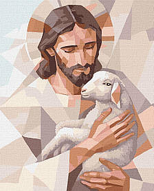 Картина за номерами Релігія. Ісус з вівцею (гармонія світла) 40*50 см Ідейка KHO 8529
