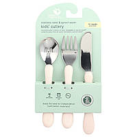 Green Sprouts, Stainless Steel & Sprout Ware®, столові прибори для дітей з 12 місяців, рожевий, 3 предмети