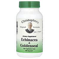 Christopher's Original Formulas, ехінацея та золотушник, 1000 мг, 100 вегетаріанських капсул (500 мг на капсулу)