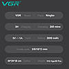 Акумуляторна машинка для стрижки тварин VGR V-201, 4 насадки, LED display, фото 6