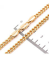 Ланцюжок Панцирне плетіння, 0,4/45 см, лимонна позолота (Медичне золото) (624210)