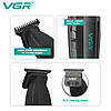 Тример VGR V-906 GREEN, 3 насадки, керамічне лезо, TURBO режим 9000 RPM, LED display, фото 6