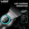 Тример VGR V-990 GREEN, 3 насадки, керамічне лезо, TURBO режим, регулювання потужності 7000-8000 RPM, LED light, LED display, фото 7