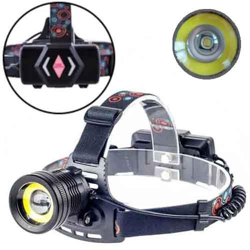 Ліхтар налобний XQ-172-T6+COB, 2x18650, zoom, ЗУ microUSB, Box, фото 1