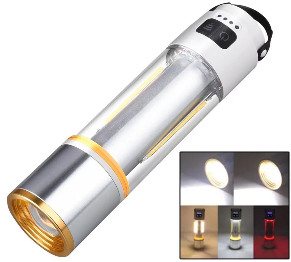 Ліхтар MULTIFUNCTION КЕМПІНГ YES-666-LED(white+yellow+red), 1000LUM, Li-Ion аккум., магніт, гачок, ЗУ Type-C, фото 1