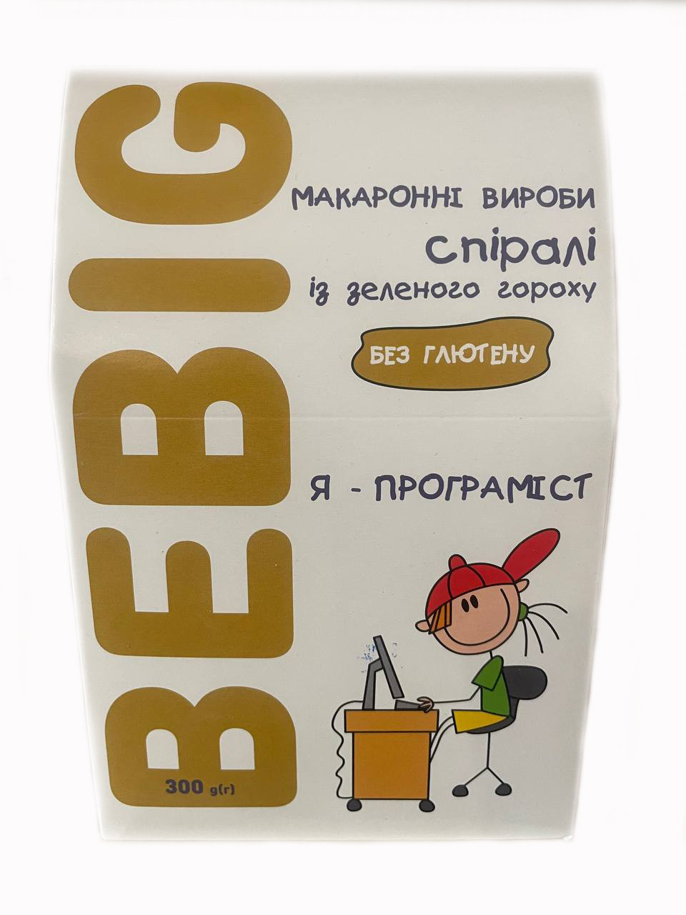Макарони Спіральки із зеленого гороху ТМ Bebig, 350 г