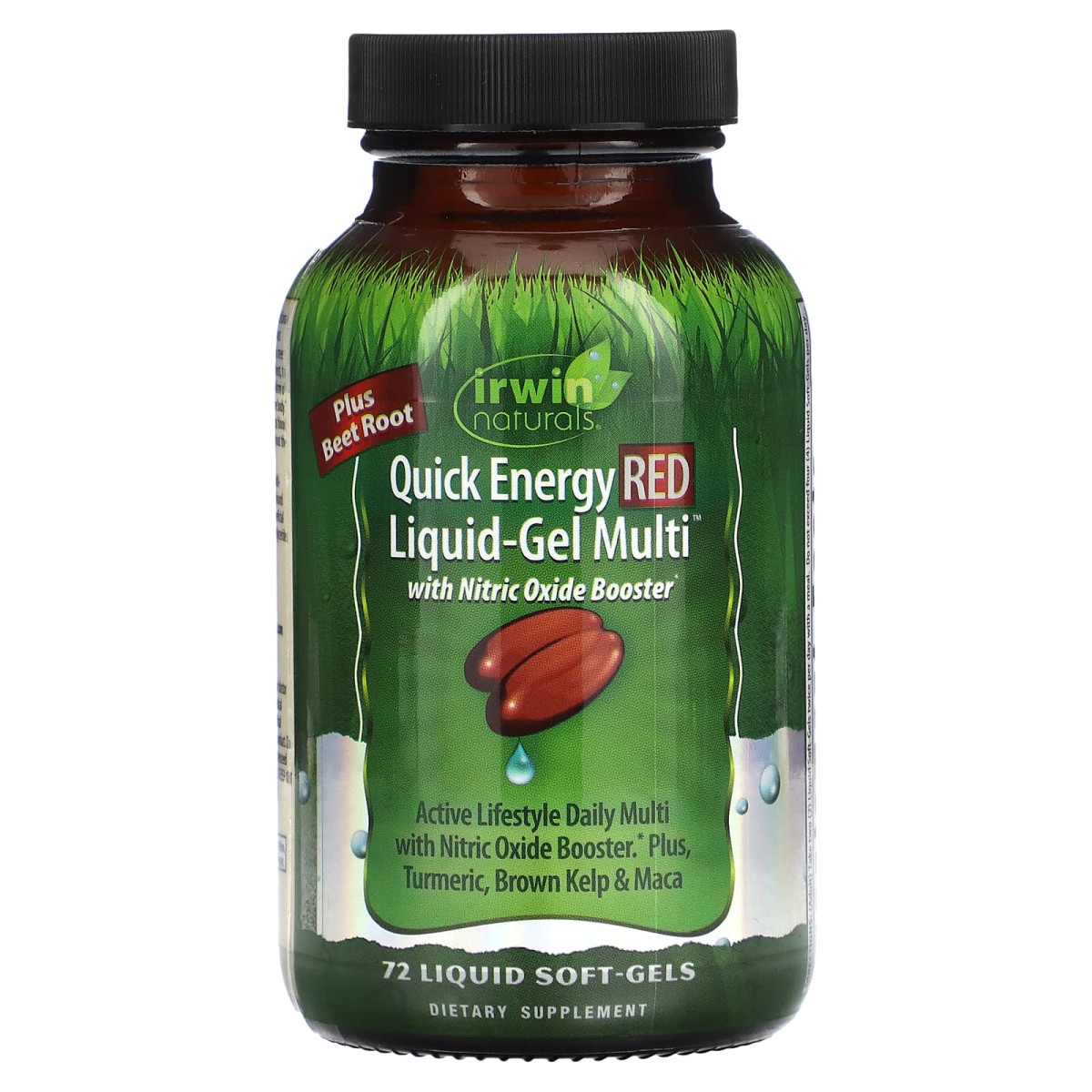 Irwin Naturals, Quick Energy Red Liquid-Gel Multi, 72 капсули з рідиною