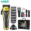 Акумуляторна машинка для стриження (clipper) VGR V-015, 6 насадок з магнітами, VECTOR MOTOR 9000 RPM, LED display, фото 2