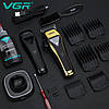 Акумуляторна машинка для стриження (clipper) VGR V-015, 6 насадок з магнітами, VECTOR MOTOR 9000 RPM, LED display, фото 7