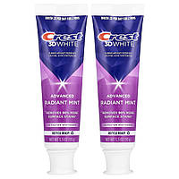 Crest, 3D White Advanced, зубна паста з фтором проти карієсу, м’ята, 2 шт. в упаковці по 93 г (3,3 унції)