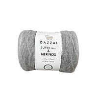 Gazzal SUPER KID & MERINOS (Супер Кід и Меринос) № 61281 сірий (Пряжа мериносова вовна, нитки для в'язання)