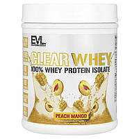 EVLution Nutrition, Clear Whey, 100 %-вий ізолят сироваткового протеїну, персик і манго, 500 г (1,1 фунта)