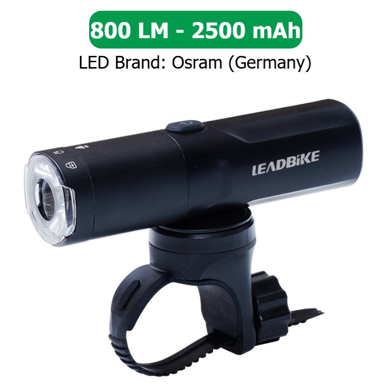 Велофара потужна LEADBIKE M03-OSRAM 800LM, 2500mAh, waterproof, children lock, Li-Ion акумулятор, ЗУ Type-C, фото 1