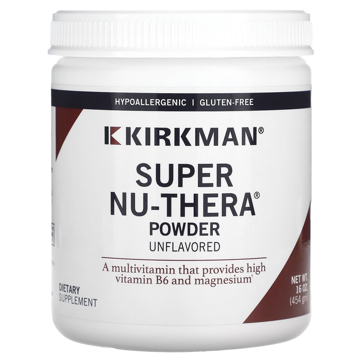 Kirkman Labs, порошок Super Nu-Thera, без ароматизаторів, 454 г (16 унцій)
