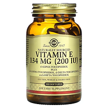 Solgar Natural Vitamin E 200 IU 100 Softgels