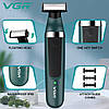 Електробритва VGR 2 в 1 V-393 шейвер, 5 насадок, IPX5, фото 4