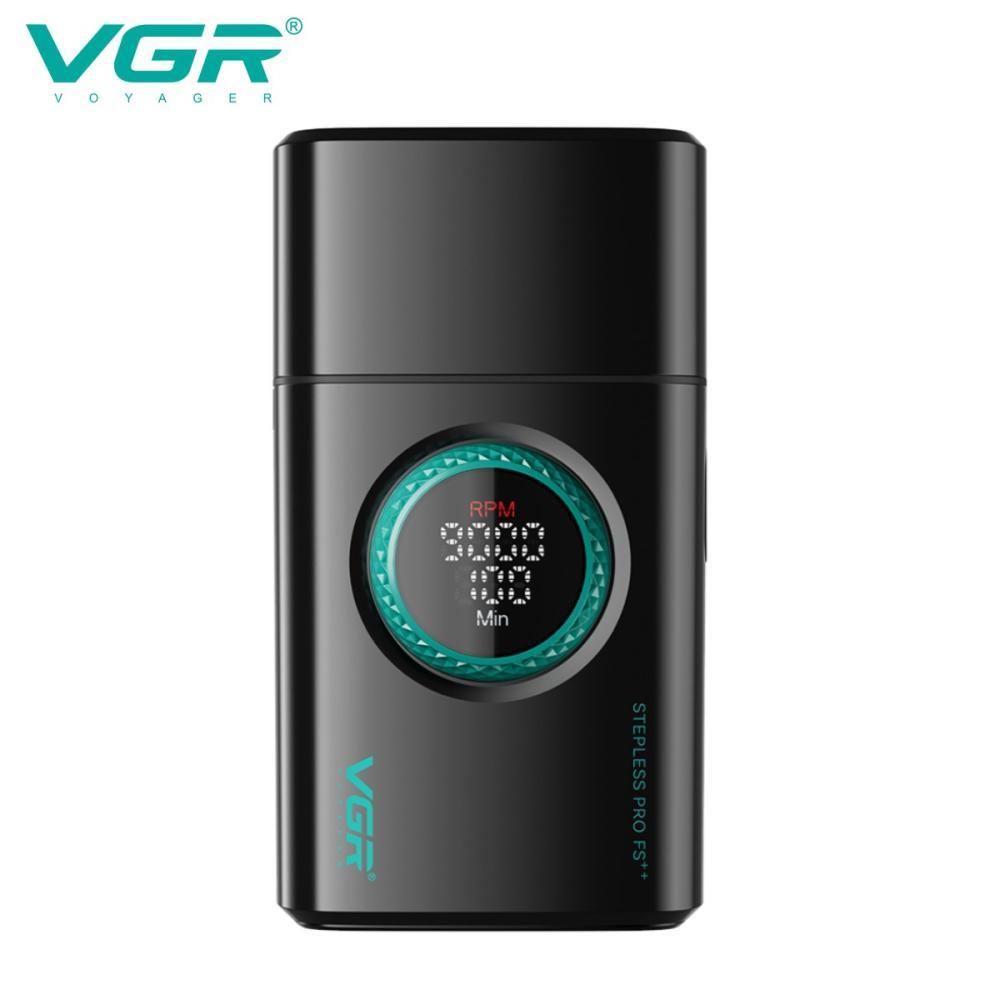 Електробритва VGR V-377 BLACK шейвер, подвійне лезо, регулювання потужності 7000-9000 RPM, LED display, фото 1