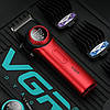 Акумуляторна машинка для стриження (clipper) VGR V-001 RED, 10 насадок, 9000 RPM, 4600 mAh, LED light, LED display, фото 4
