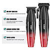 Комплект VGR 2 в 1 V-640 RED акумуляторна машинка для стриження (clipper) та триммер, фото 2