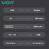 Акумуляторна машинка для стриження (clipper) VGR V-013 GREEN, 8 насадок, 6500 RPM, 2000 mAh, LED display, фото 6