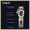 Акумуляторна машинка для стриження (clipper) VGR V-027, 8 насадок, 7000 RPM, 2600 mAh, LED display, фото 3