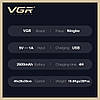 Акумуляторна машинка для стриження (clipper) VGR V-027, 8 насадок, 7000 RPM, 2600 mAh, LED display, фото 4