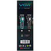 Акумуляторна машинка для стрижки (clipper) VGR V-600 GREEN, 6 насадок, регулятор висоти, LED display, 7000 RPM, фото 5