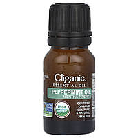 Cliganic, 100% чиста ефірна олія, м'ята перцева, 0,33 рідкої унції, 10 мл
