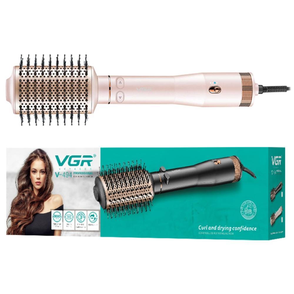 Фен-щітка стайлер VGR V-494 WHITE, 2 режими, 3 рівні температури, фото 1