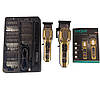 Комплект VGR 2 в 1 V-600&900 GOLD, акумуляторна машинка для стрижки (clipper) і тример, 10 насадок, LED display, 7000 RPM, фото 6