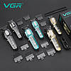 Комплект VGR 2 в 1 V-600&900 GOLD, акумуляторна машинка для стрижки (clipper) і тример, 10 насадок, LED display, 7000 RPM, фото 8