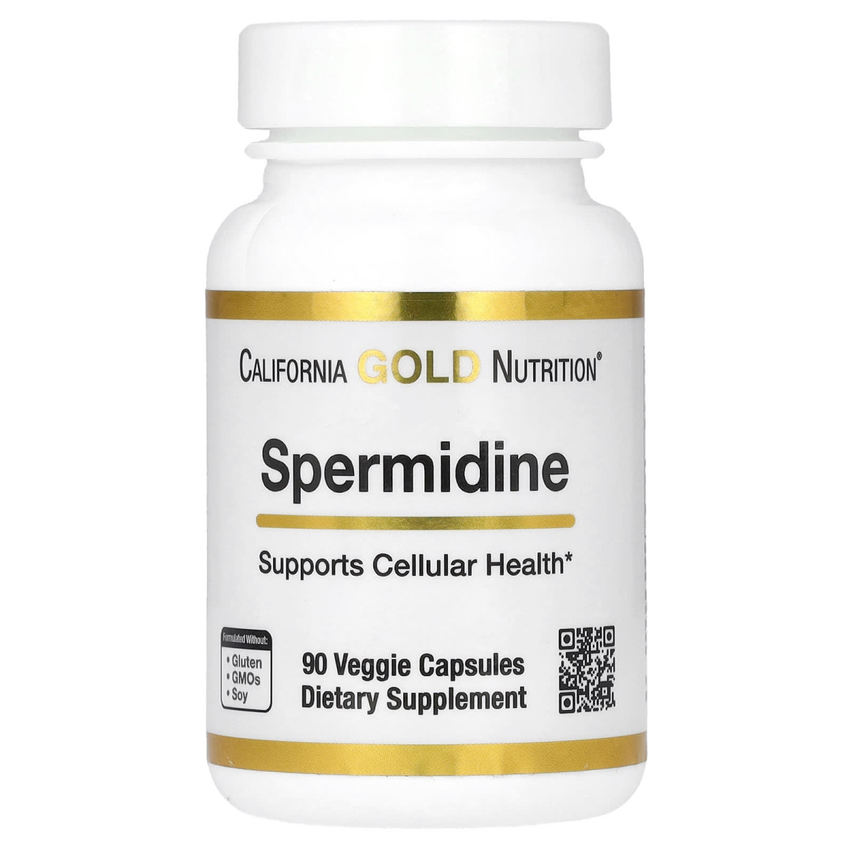 California Gold Nutrition, спермідин, екстракт паростків рису, 1 мг, 90 рослинних капсул