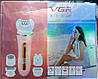 Епілятор VGR 5 в 1 V-751 PINK, 5 насадок, IPX6, фото 3
