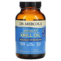Dr. Mercola, жир антарактичного криля, подвійна сила, 90 капсул