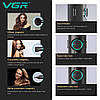 Фен професійний VGR V-401 RED, 40 рівнів обдування 7000 - 11000 RPM, 40 рівнів температури 60°C - 100°C, 3 насадки, фото 5