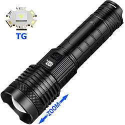 Ліхтар PLD-H007  WHITE LASER LED PM10-TG, Li-Ion акумулятор, power bank, індикація заряду, ЗУ Type-C, zoom, Box