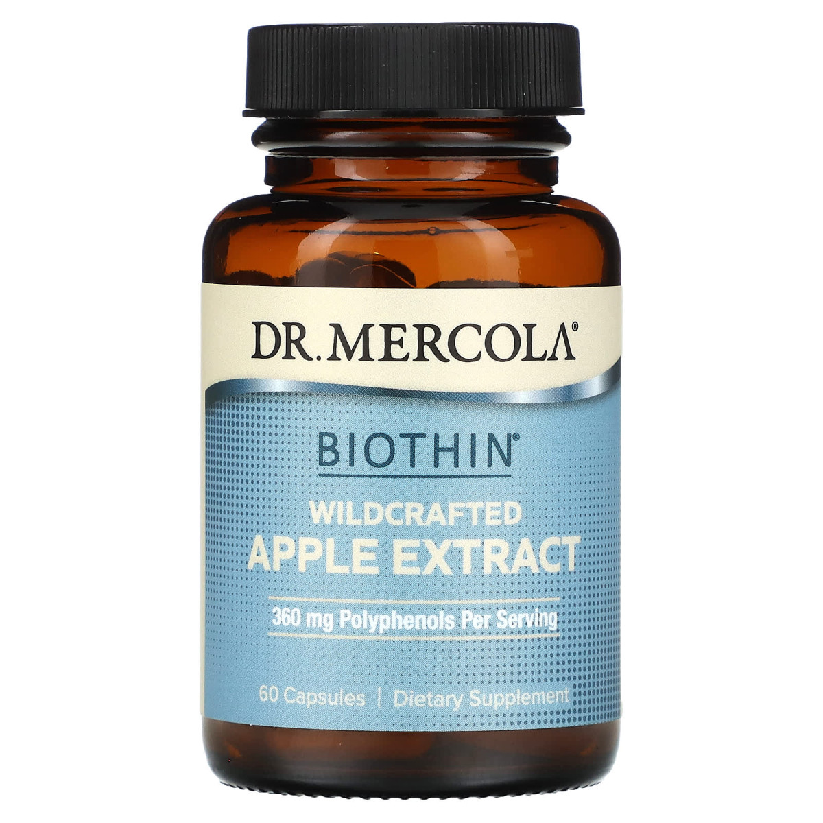 Dr. Mercola, Biothin, екстракт дикорослого яблука, 60 капсул