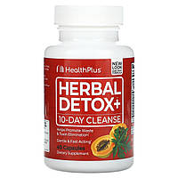 Health Plus, Herbal Detox+, 10-денне очищення, 40 капсул