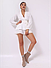 Молодіжний красивий романтичний комбінезон з шортами, білий, фото 3
