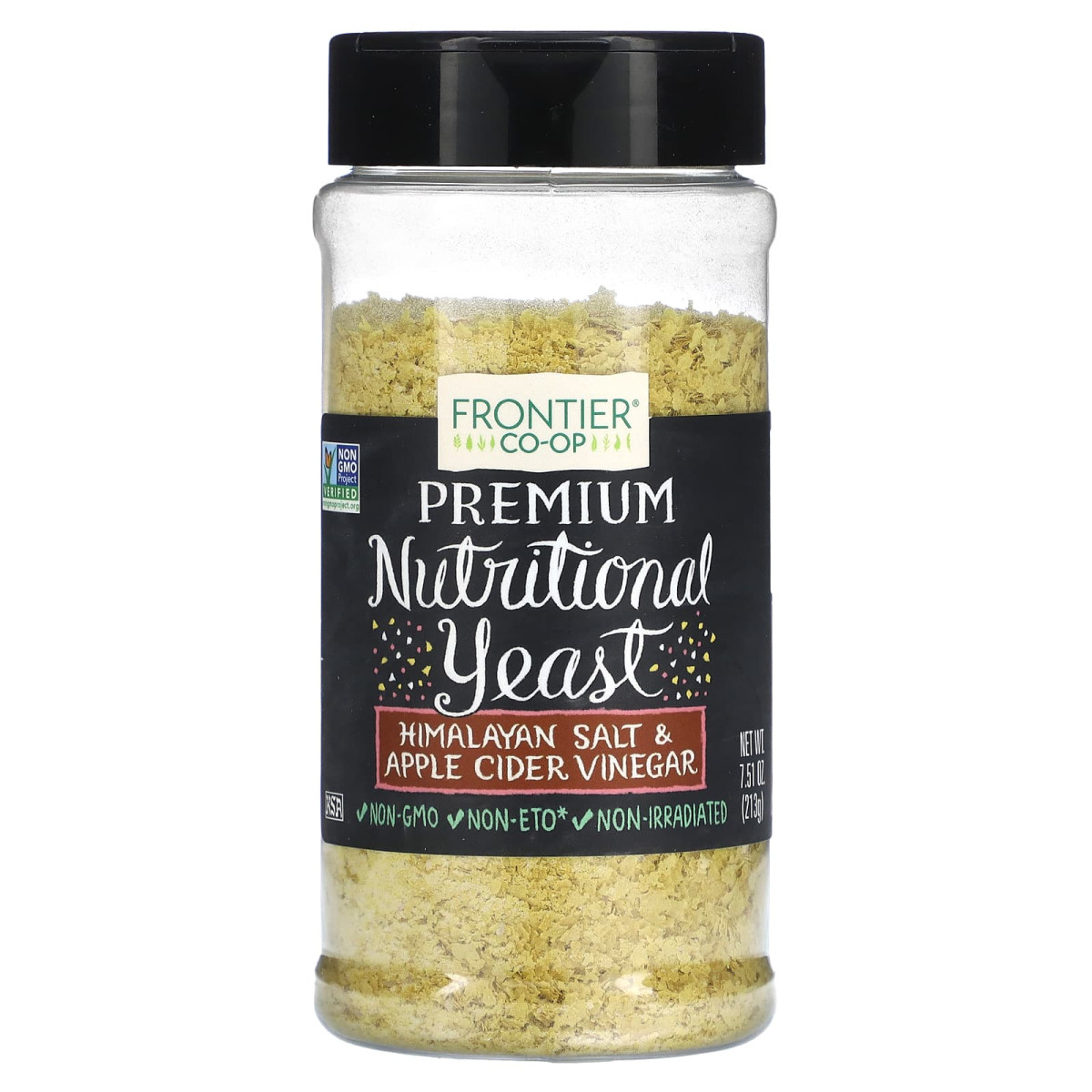 Frontier Natural Products, Преміальні харчові дріжджі, гімалайська сіль та яблучний оцет, 7,51 унції (213 г)